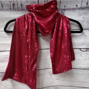 Pink Sparkling Sequins Scarf